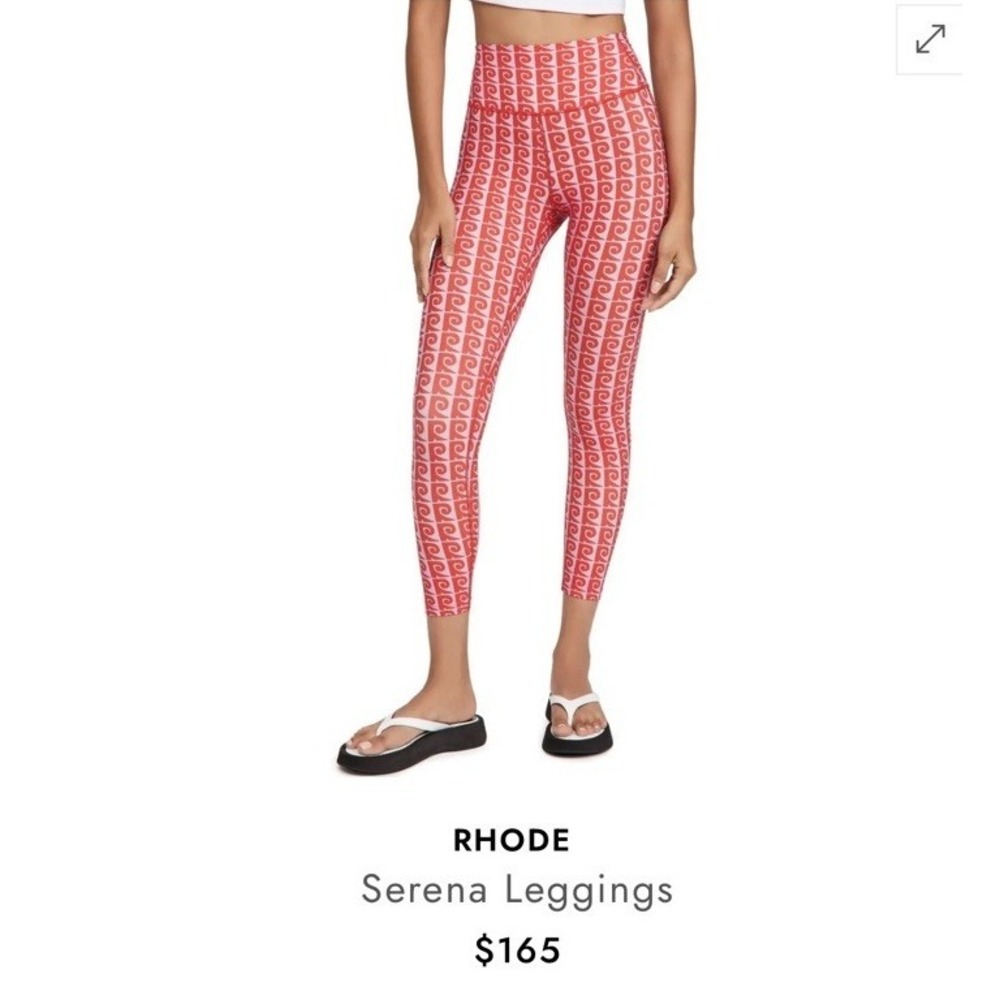 Rhode Serena Pink & Red Iconic R Leggings Size Small